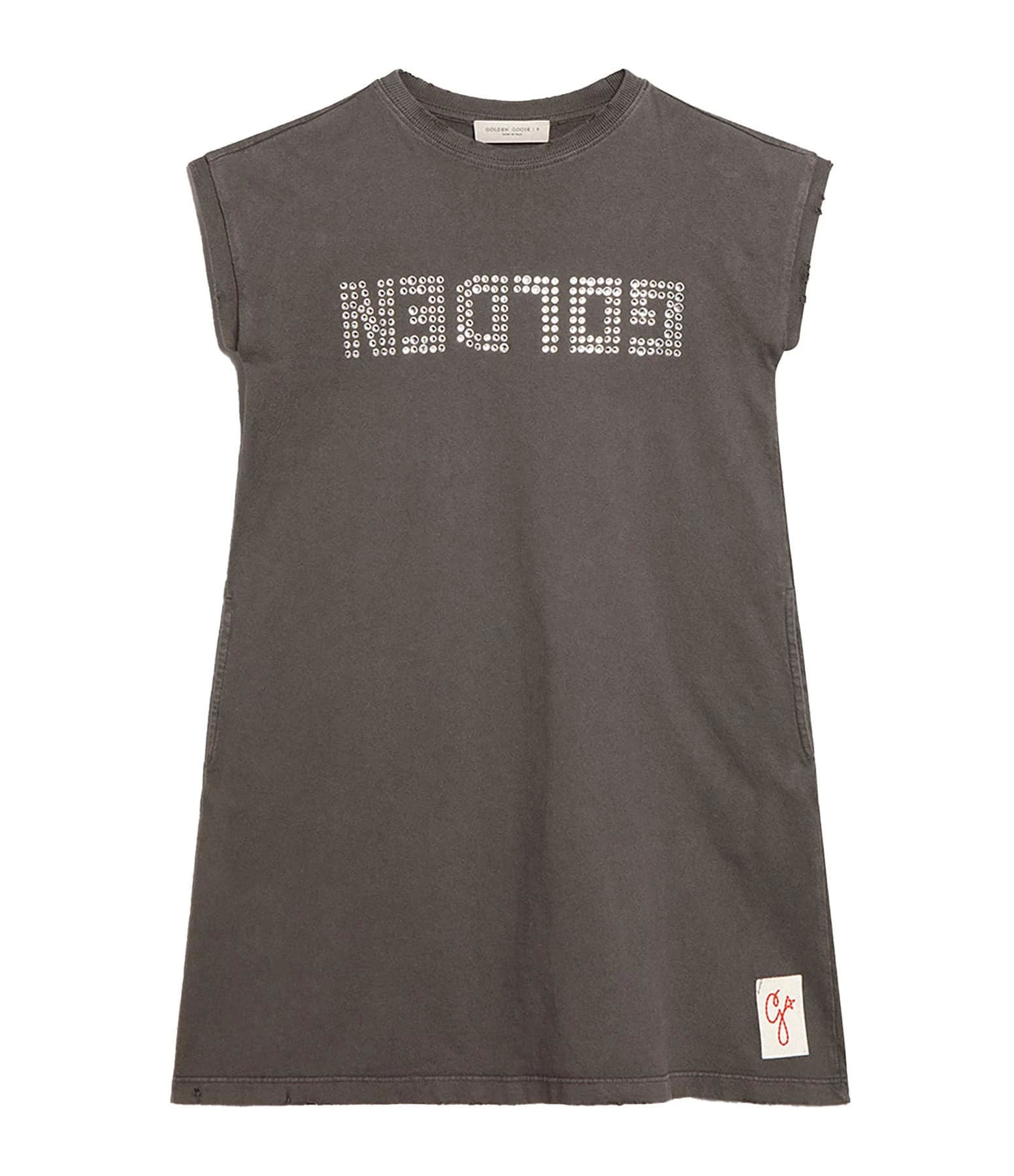 Golden Goose Robe Tee-shirt Golden Enfant Coton Anthracite