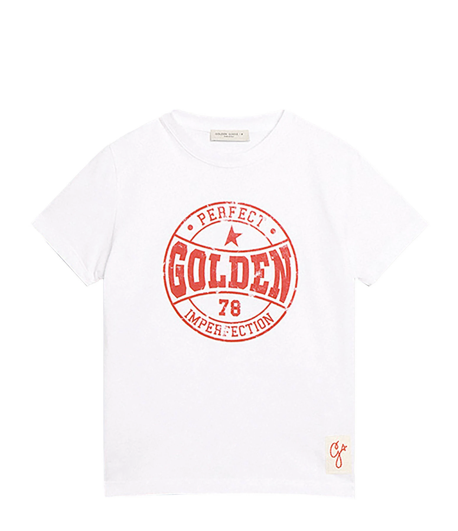 Golden Goose Tee-shirt Golden Enfant Coton Blanc