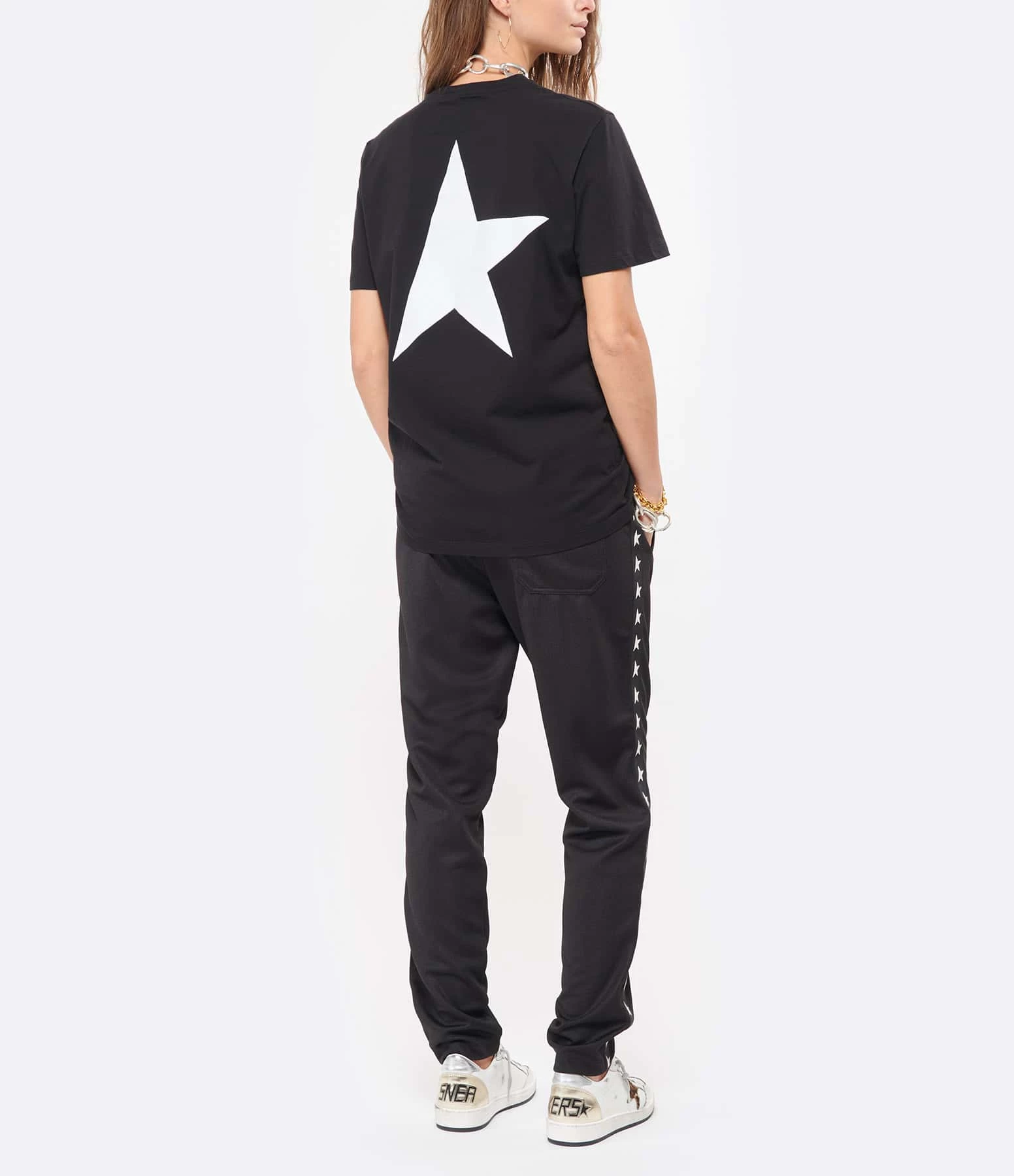 Golden Goose Tee-shirt Big Star Coton Noir Blanc – Image 5
