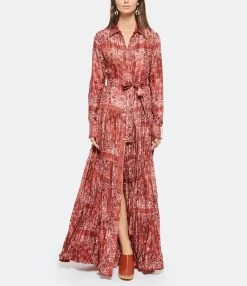 Golden Goose Robe Chemise Golden Bandana Rouge -Boutique de vente ZIMMERMANN golde look20211123 96