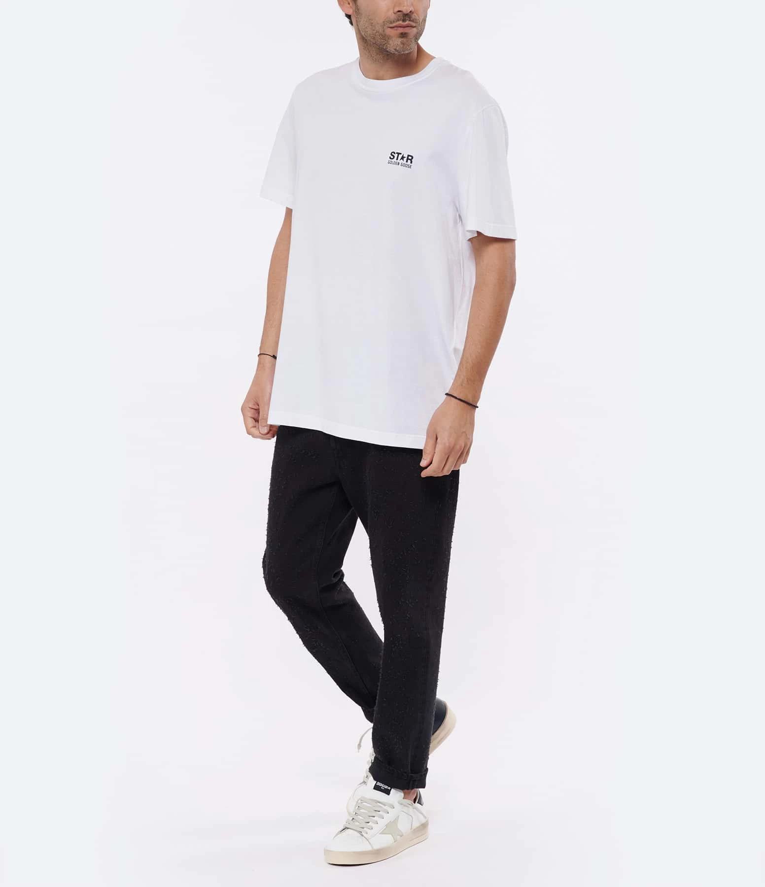 Golden Goose Tee-shirt Big Star Homme Coton Blanc – Image 5