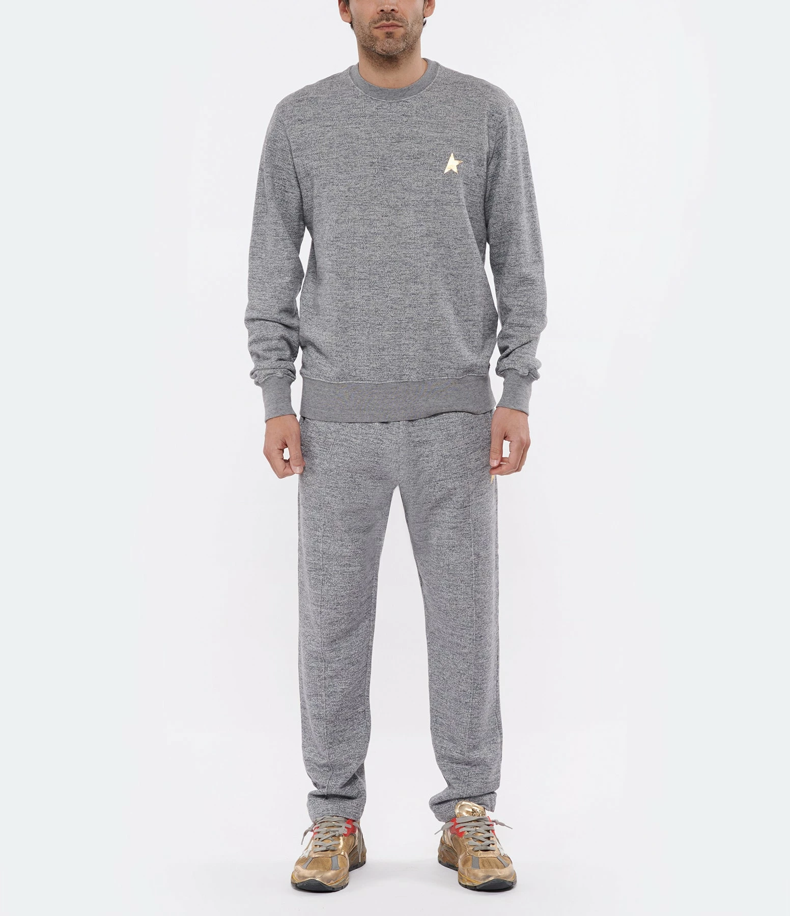 Golden Goose Sweatshirt Homme Archibald Étoile Coton Gris 6 Golden Goose Sweatshirt Homme Archibald Étoile Coton Gris – Image 4