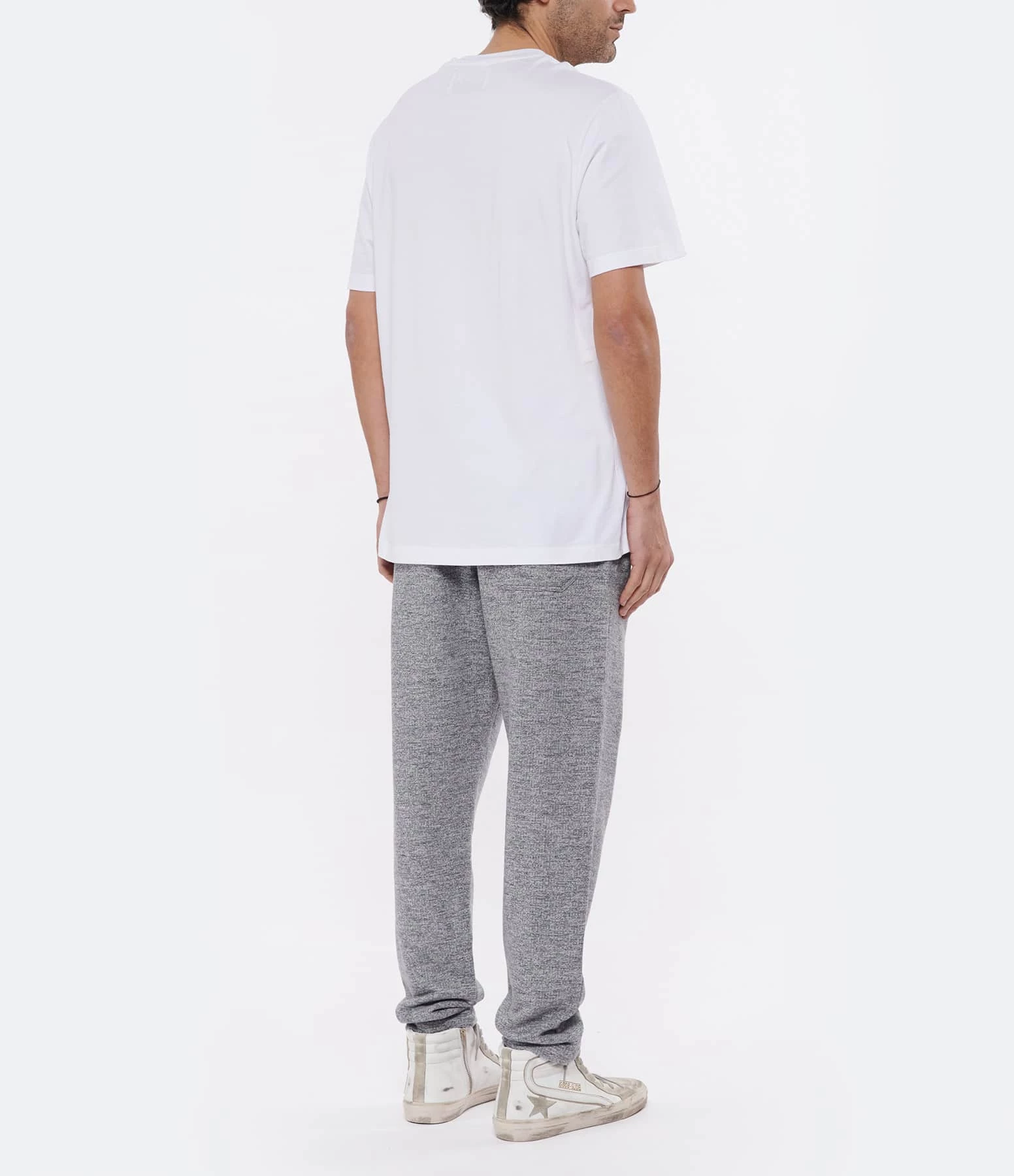 Golden Goose Tee-shirt Homme Star Coton Blanc Noir – Image 5