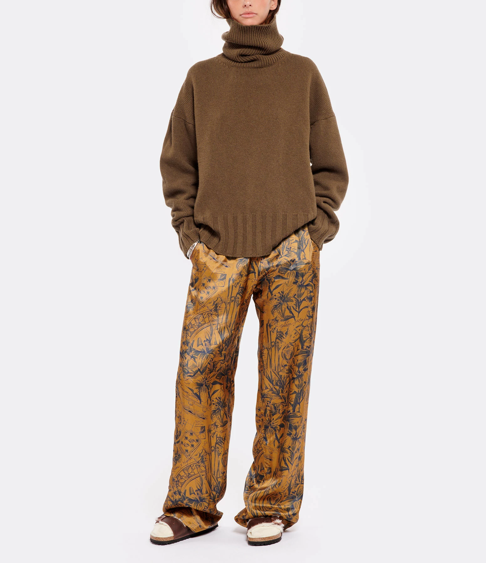 Golden Goose Pantalon Journey Marron Bleu – Image 4