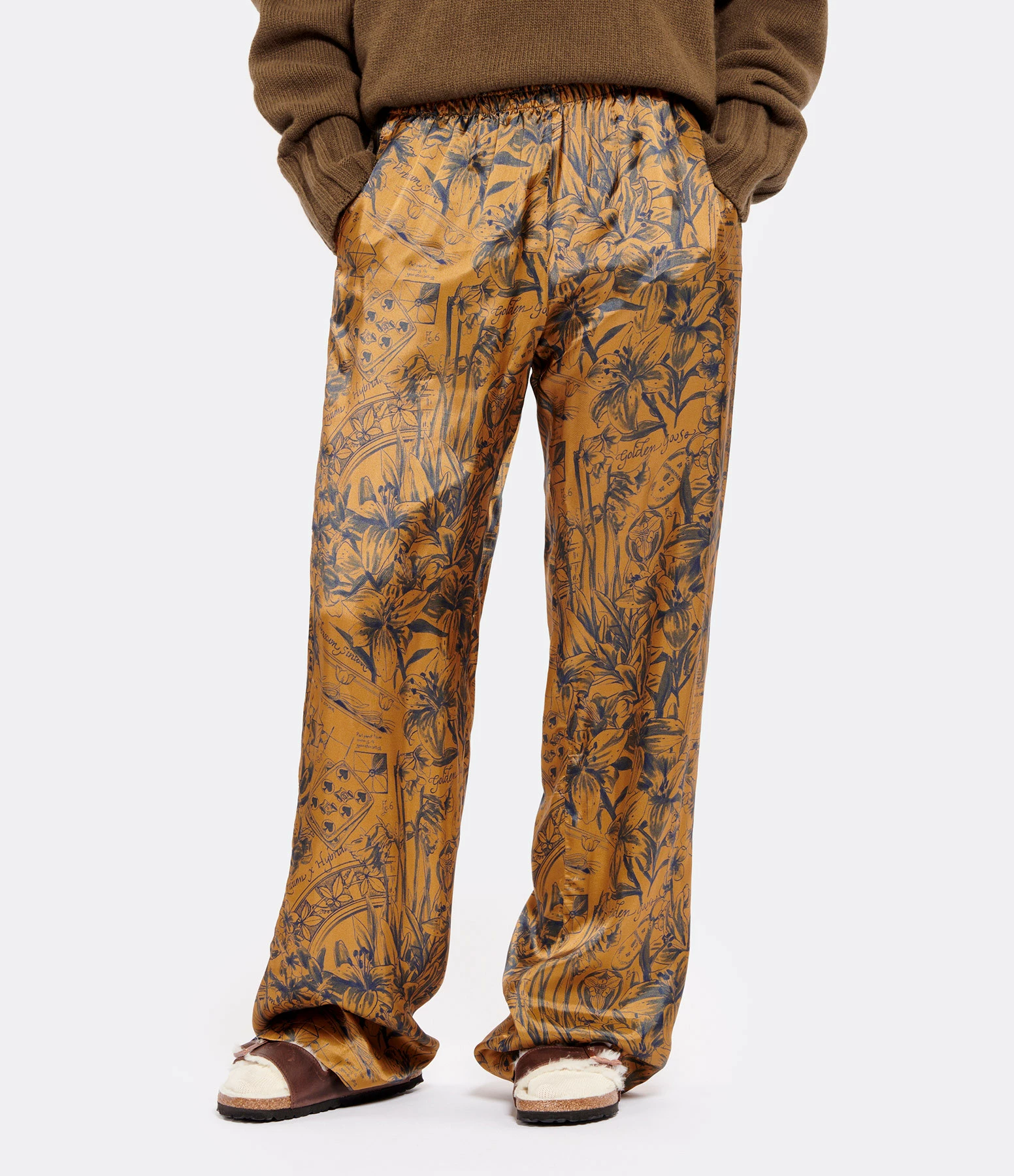 Golden Goose Pantalon Journey Marron Bleu – Image 5