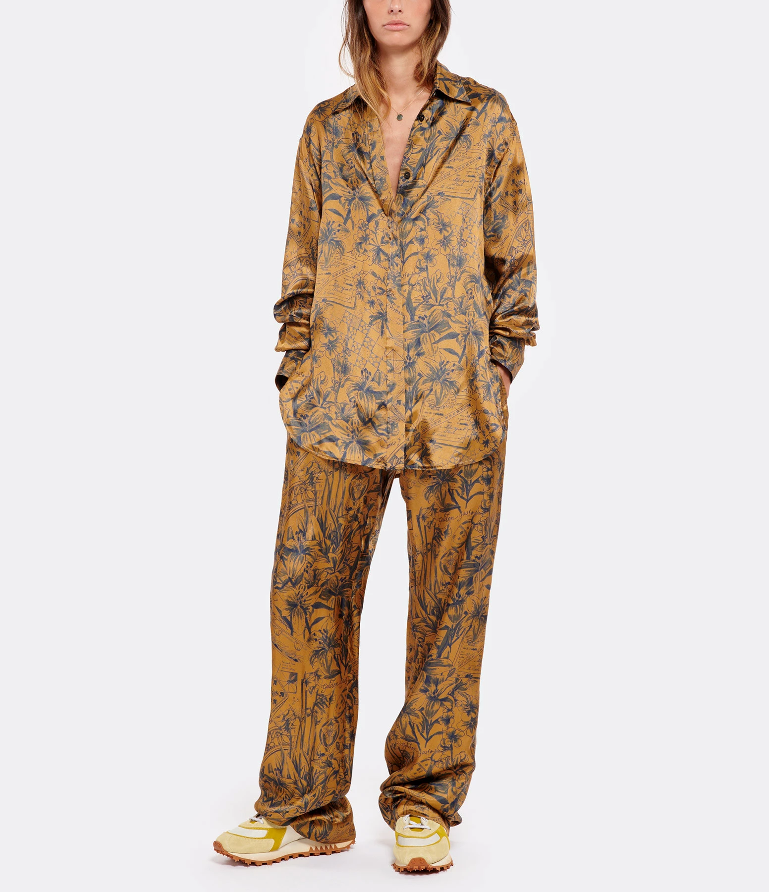 Golden Goose Chemise Journey Marron Bleu – Image 7