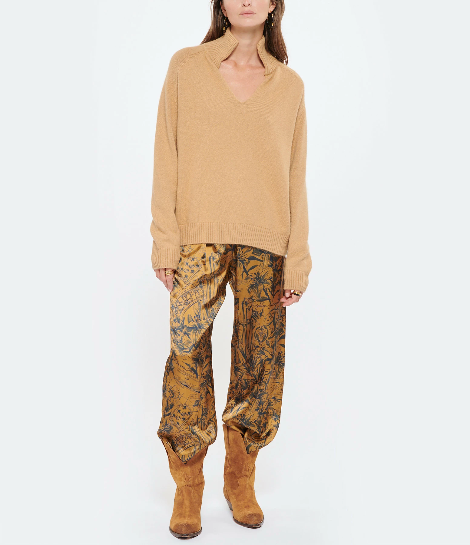 Golden Goose Pantalon Journey Marron Bleu – Image 8