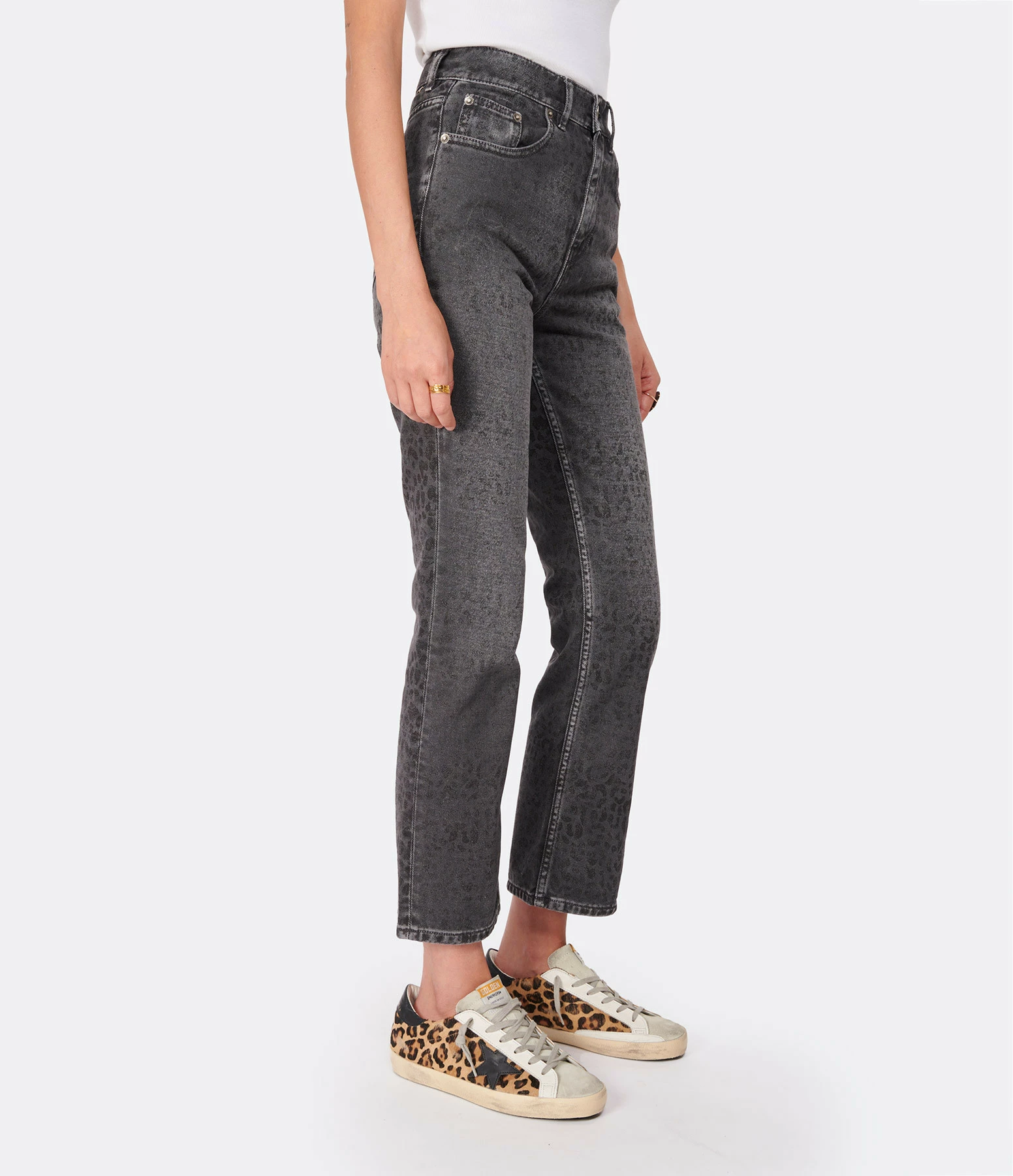 Golden Goose Jean Journey Coton Gris – Image 4