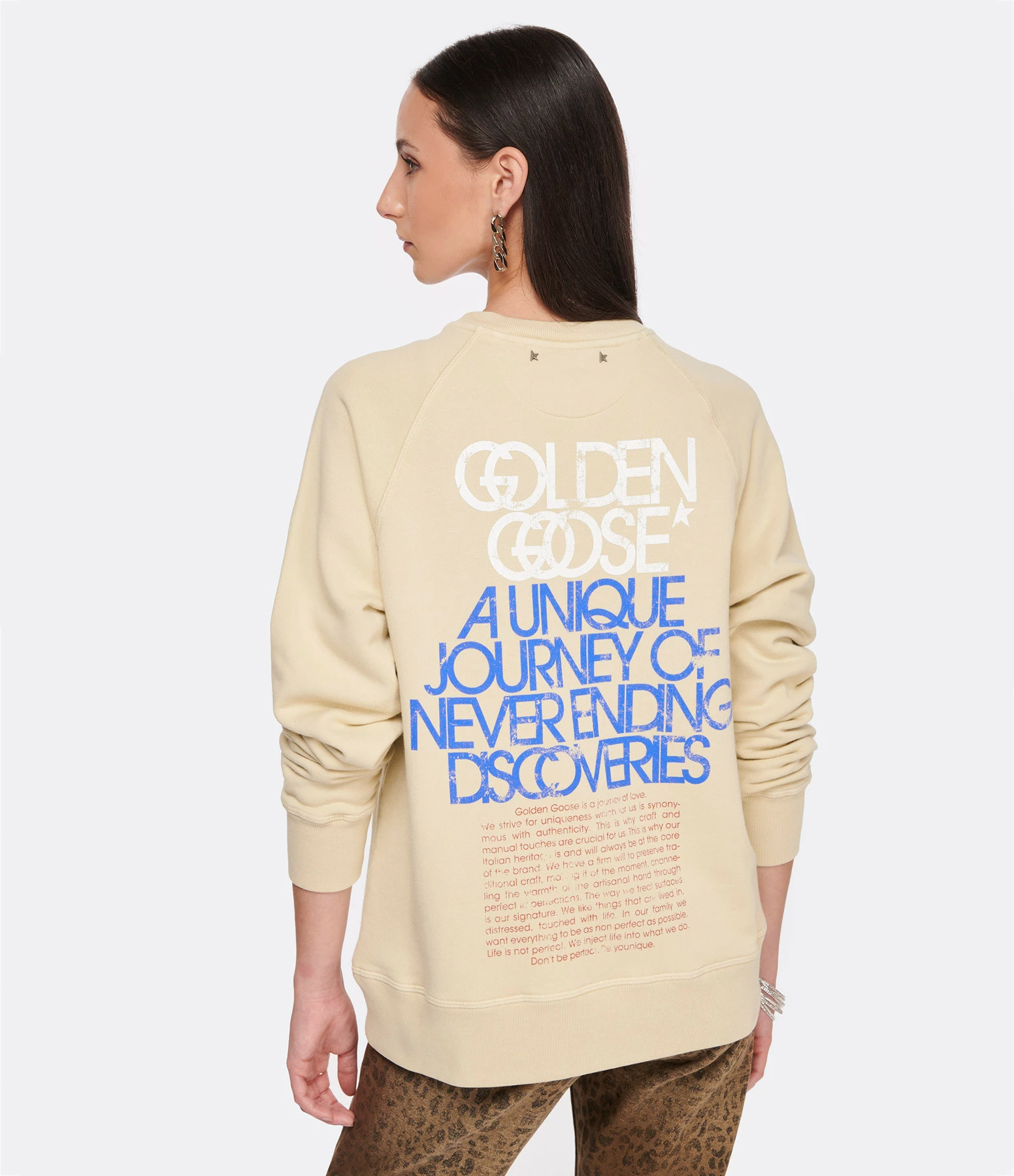 Golden Goose Sweatshirt Journey Coton Beige 7 Golden Goose Sweatshirt Journey Coton Beige – Image 5