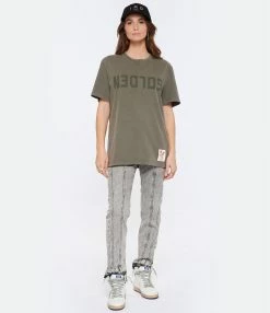 Golden Goose Tee-shirt Golden Homme Coton Olive 13 Golden Goose Tee-shirt Golden Homme Coton Olive -Boutique de vente ZIMMERMANN golde look20230104 15