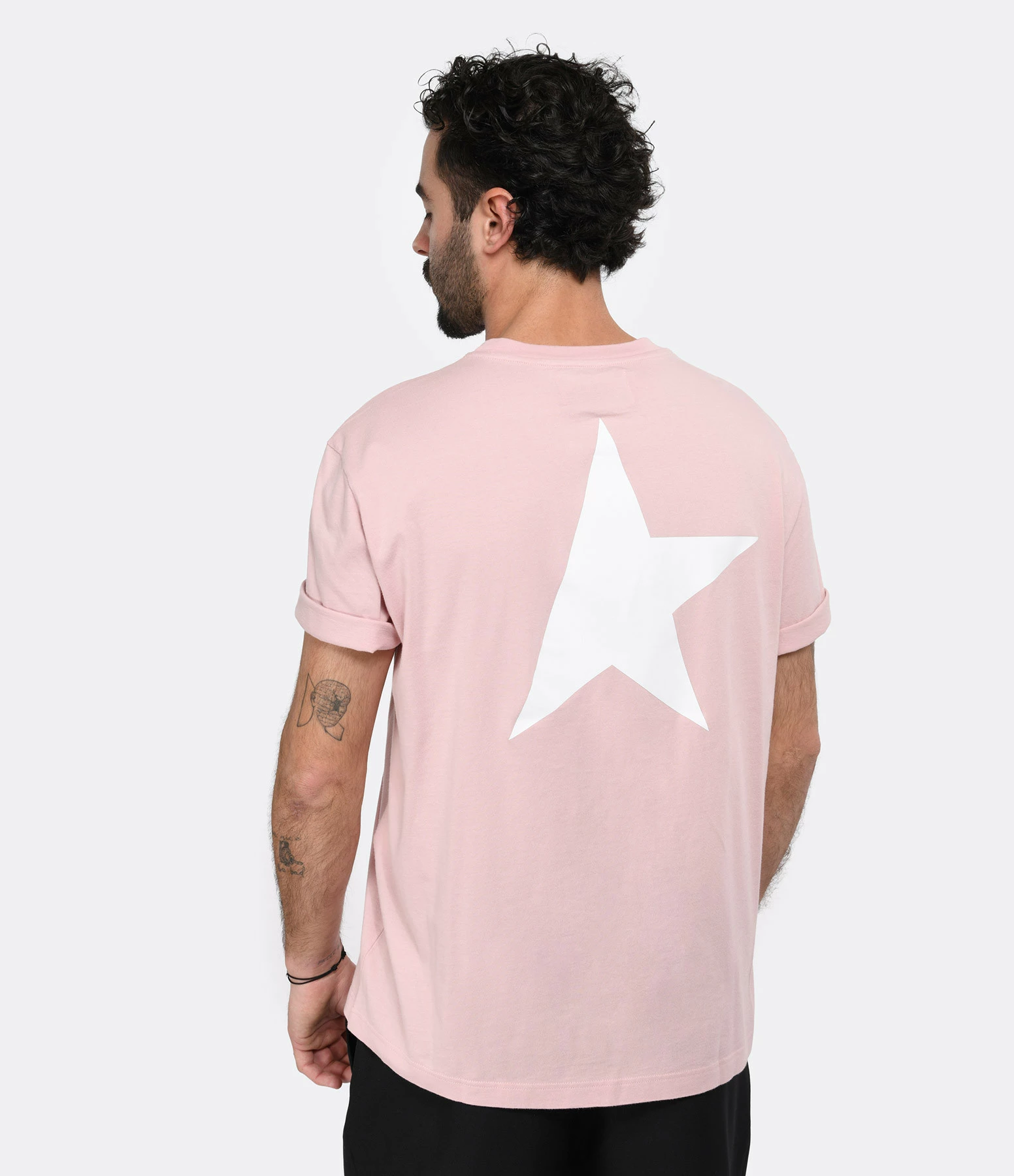 Golden Goose Tee-shirt Star Homme Coton Rose – Image 5
