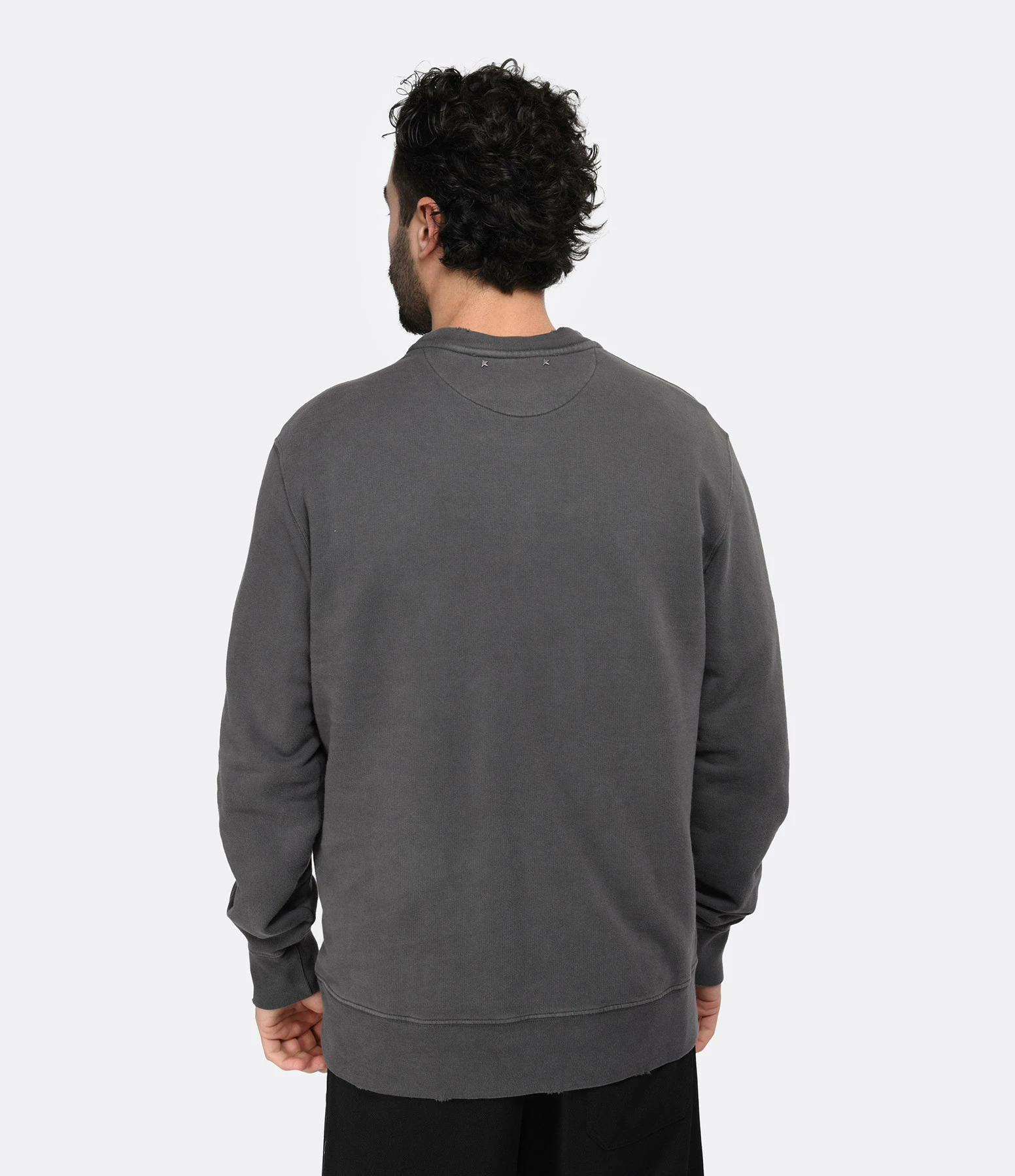 Golden Goose Sweatshirt Golden Homme Coton Gris Anthracite – Image 4