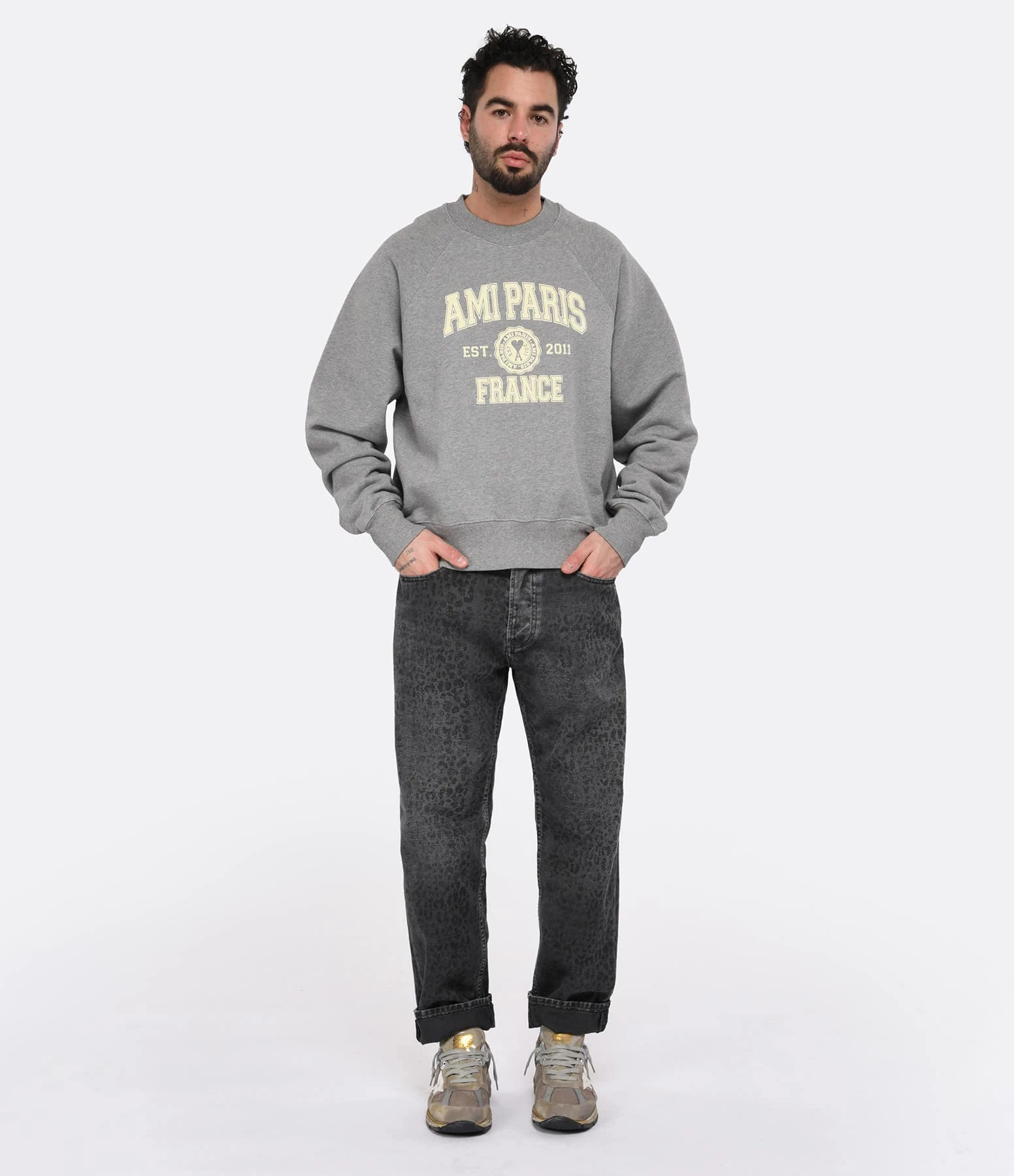 Golden Goose Jean Journey Homme Coton Gris – Image 3