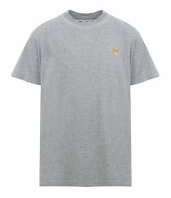 Golden Goose Tee-shirt Homme Étoile Coton Gris Doré