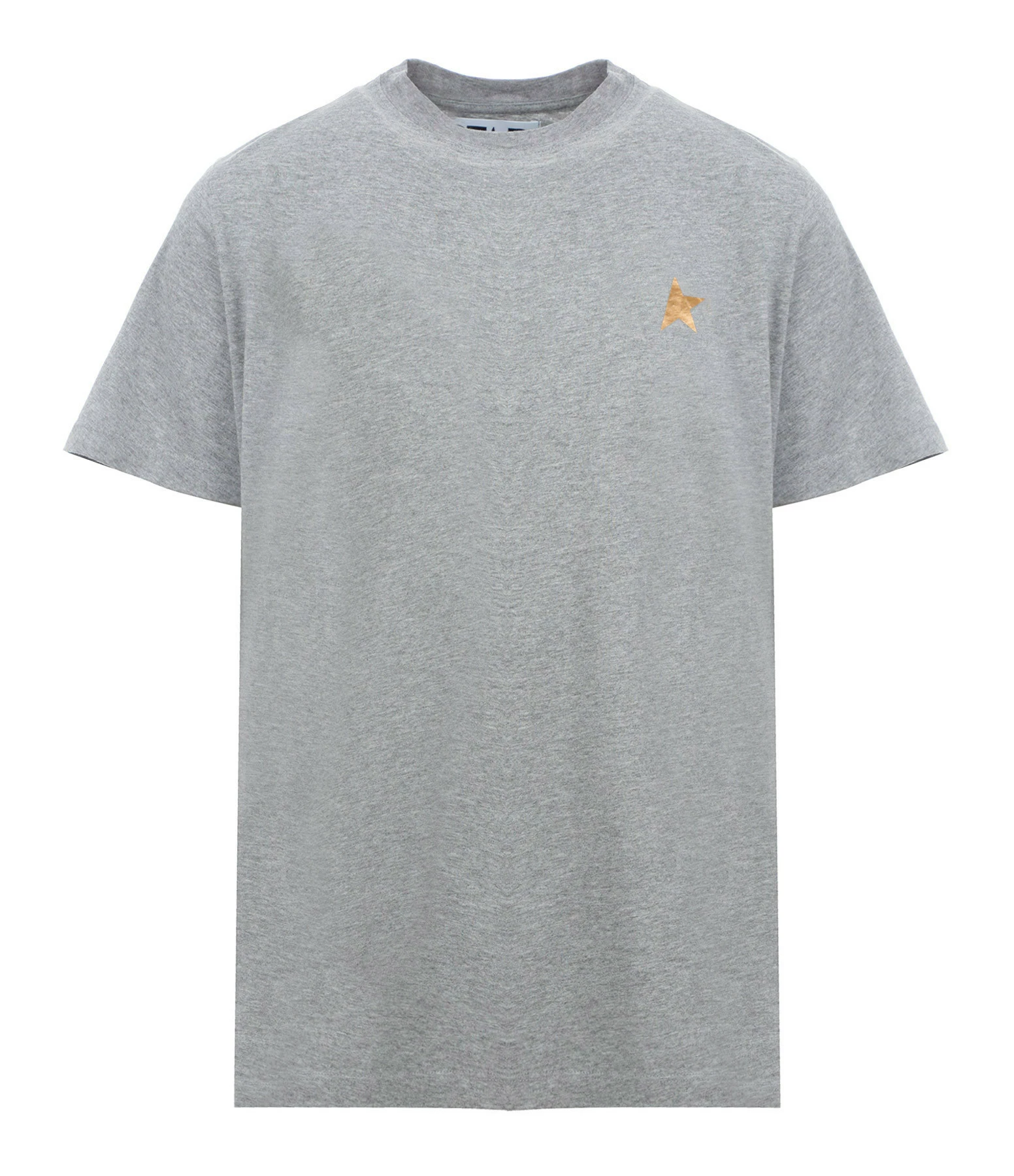 Golden Goose Tee-shirt Homme Étoile Coton Gris Doré