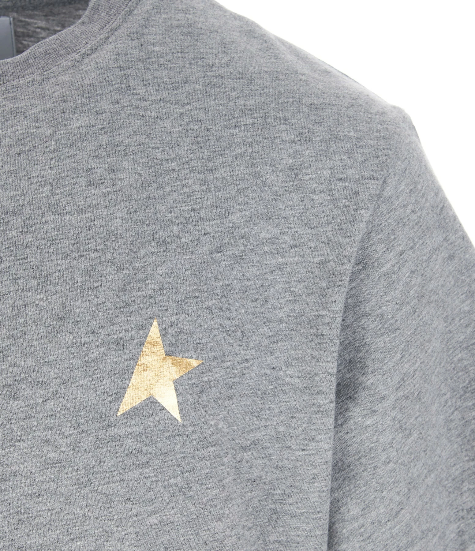 Golden Goose Tee-shirt Étoile Coton Gris Doré – Image 2