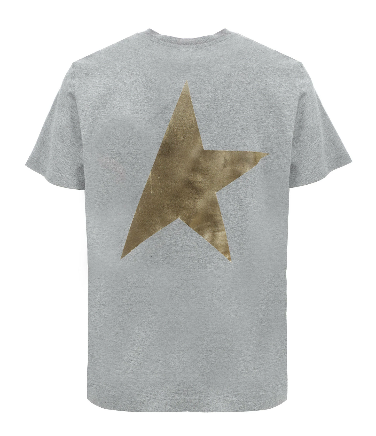 Golden Goose Tee-shirt Big Star Coton Gris Doré – Image 2