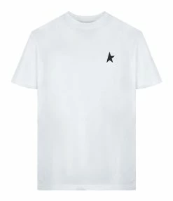 Golden Goose Tee-shirt Étoile Homme Coton Blanc Noir
