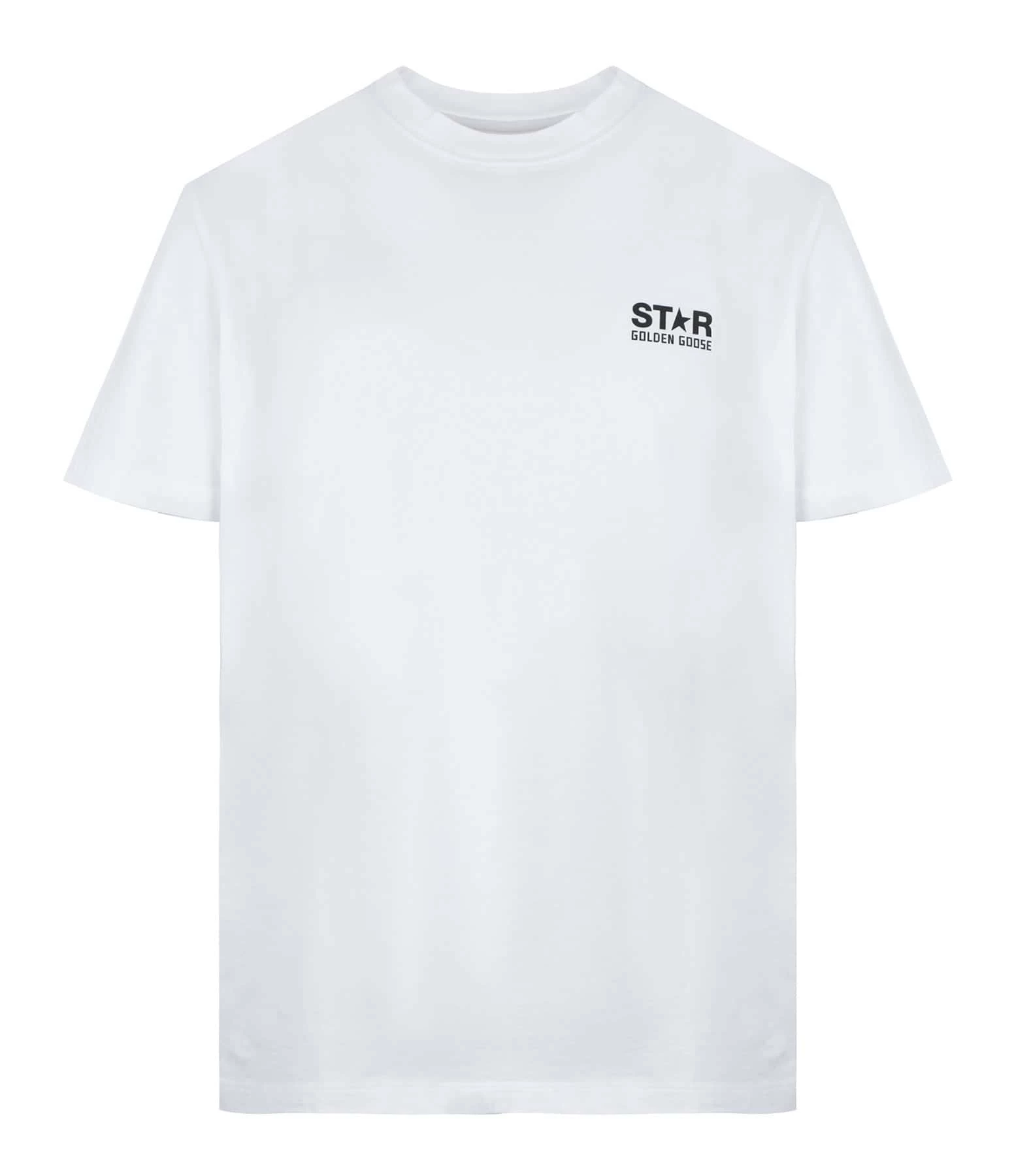 Golden Goose Tee-shirt Big Star Homme Coton Blanc