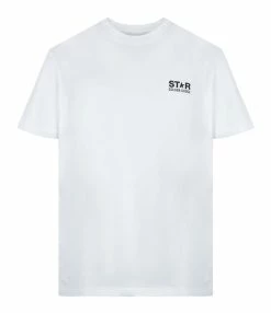 Golden Goose Tee-shirt Star Coton Blanc Noir