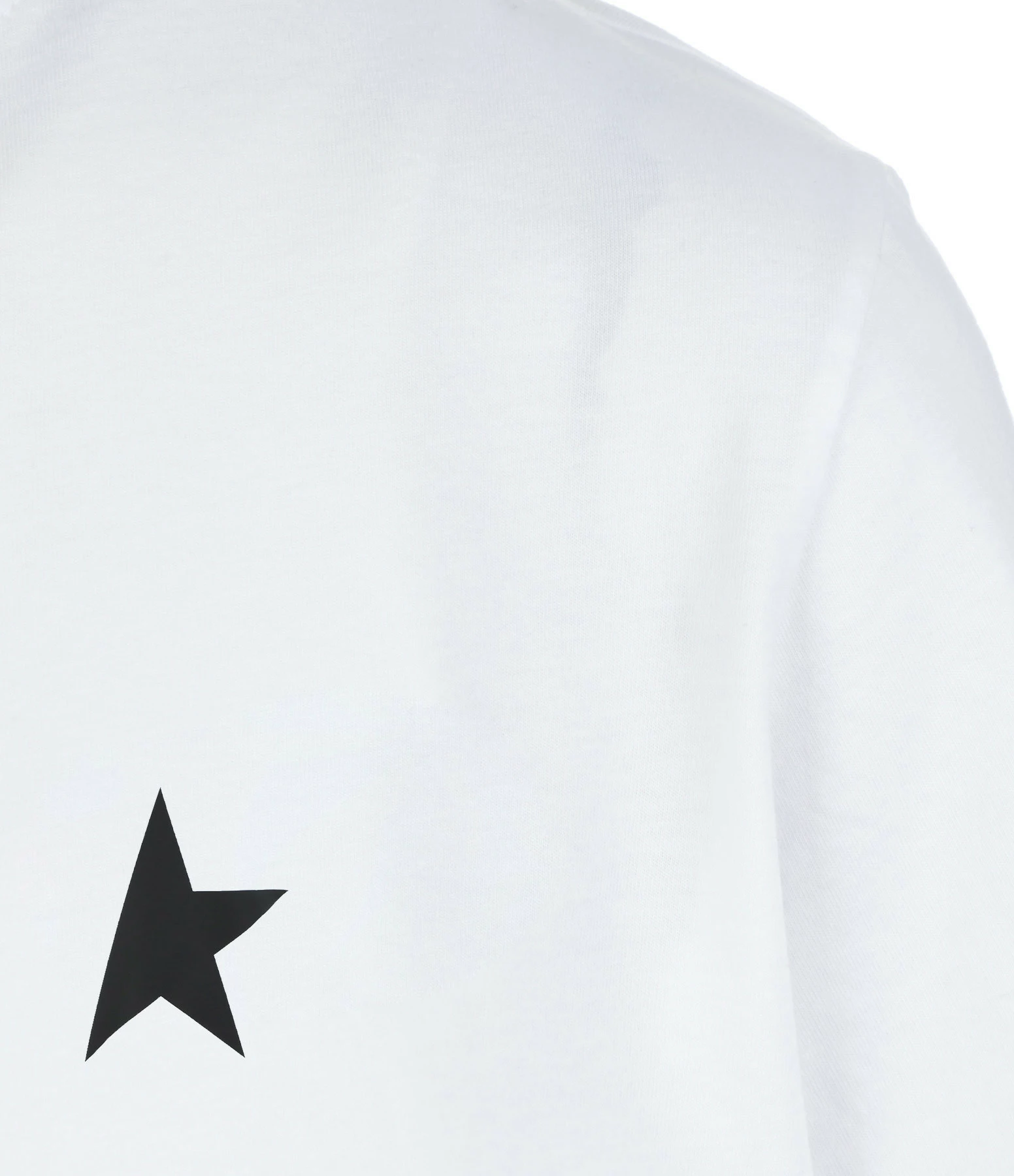 Golden Goose Tee-shirt Étoile Homme Coton Blanc Noir – Image 2