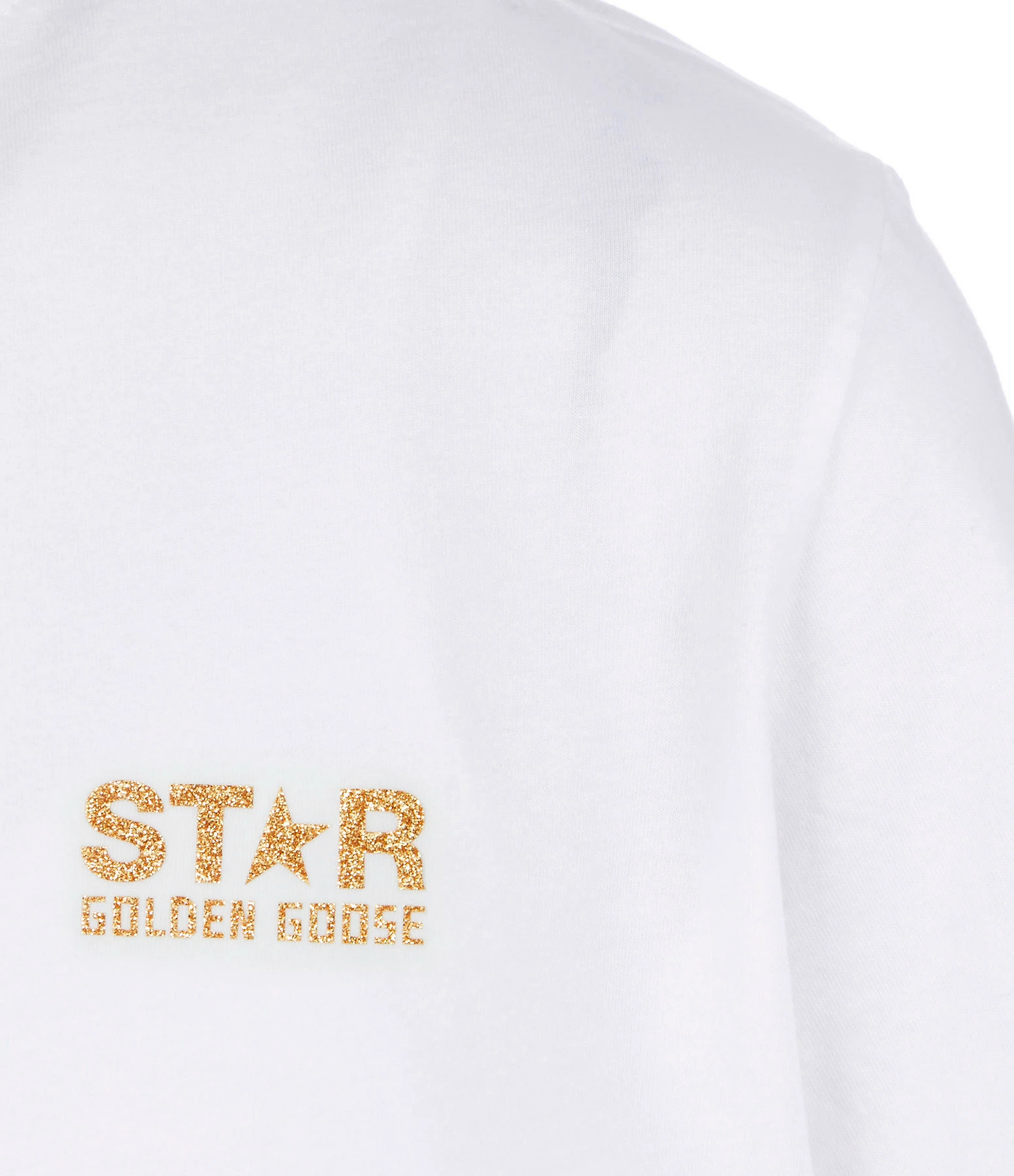 Golden Goose Tee-shirt Big Star Coton Blanc Doré – Image 3