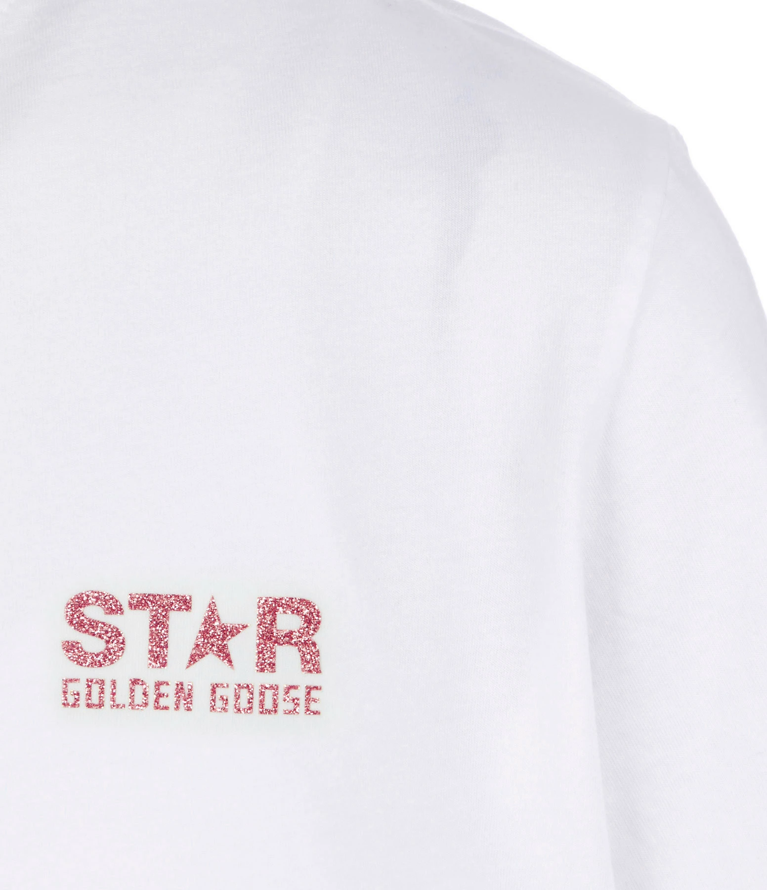 Golden Goose Tee-shirt Big Star Coton Blanc Rose – Image 3