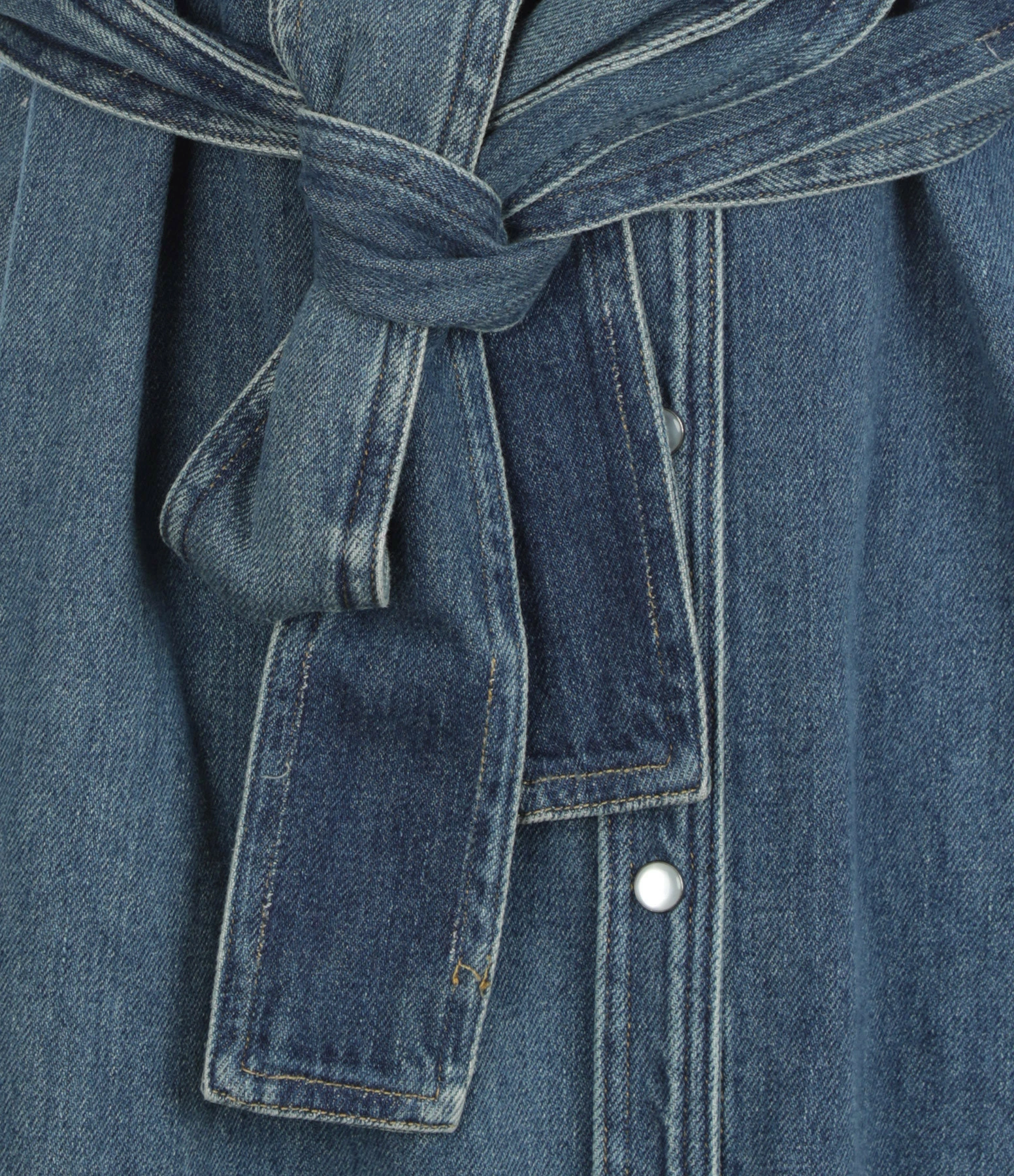 Golden Goose Robe Chemise Golden Denim Bleu – Image 2