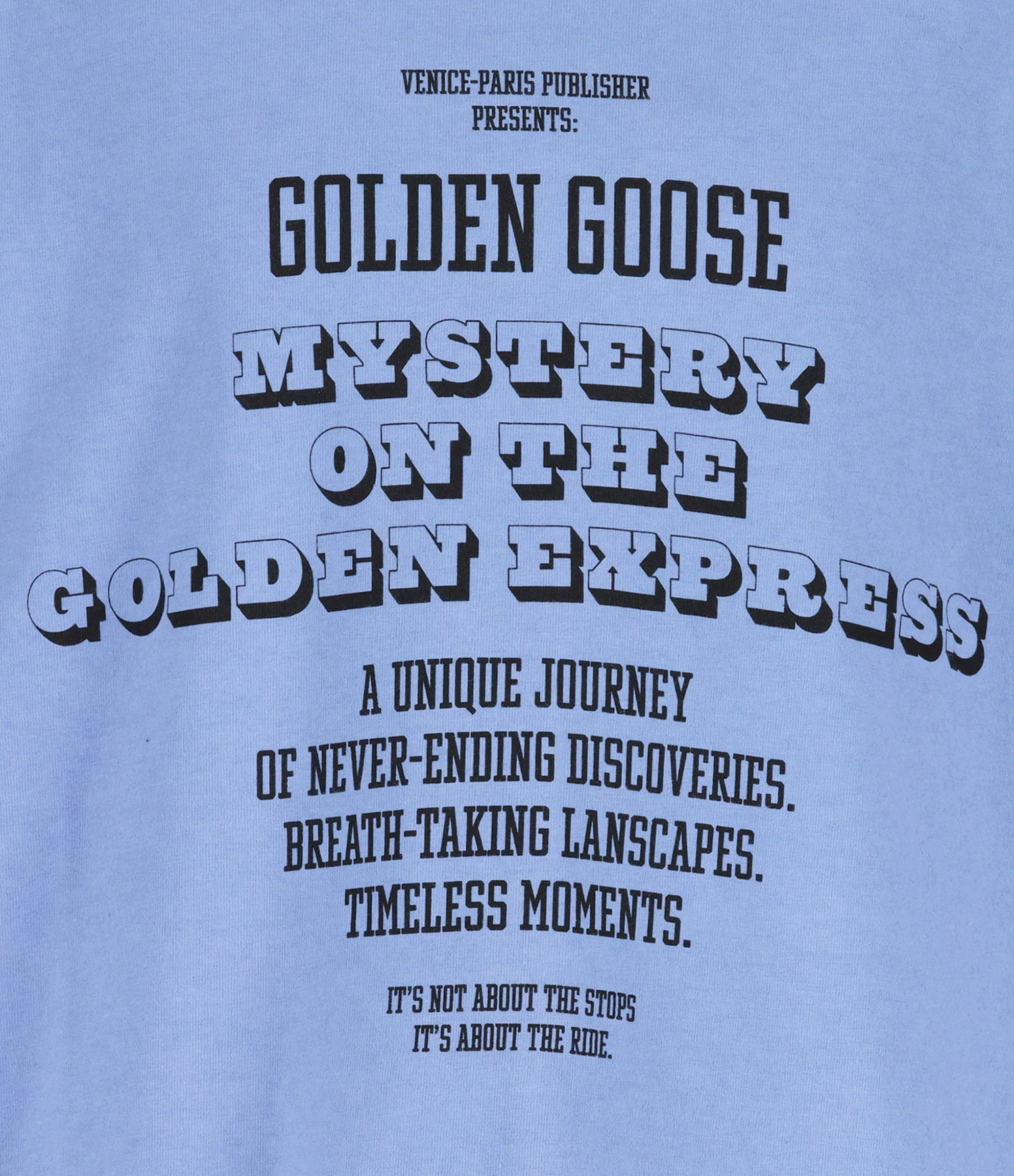 Golden Goose Tee-shirt Homme Journey Mistery Coton Bleu – Image 2