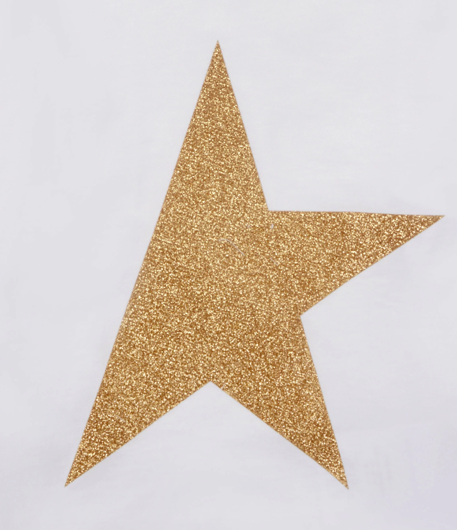 Golden Goose Tee-shirt Enfant Star Manches Longues Coton Blanc Doré – Image 2