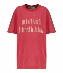 Golden Goose Tee-shirt Journey Homme Coton Rouge