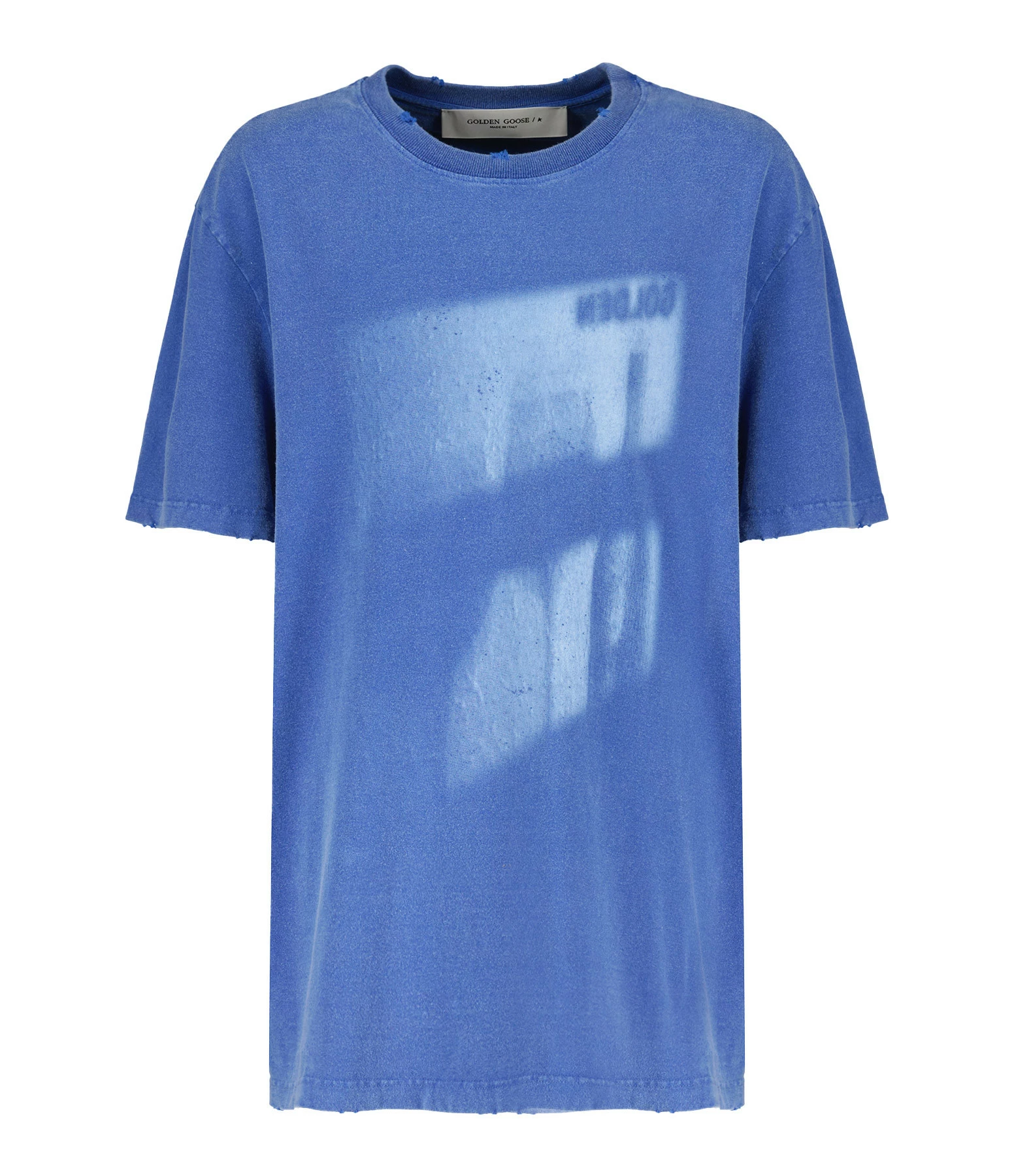 Golden Goose Tee-shirt Journey Homme Coton Bleu
