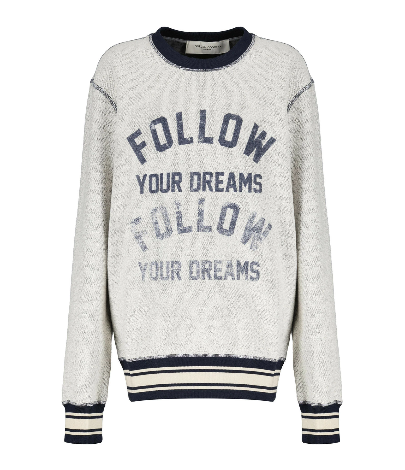 Golden Goose Sweatshirt Journey Homme Coton Gris