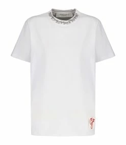 Golden Goose Tee-shirt Golden Coton Blanc Vintage