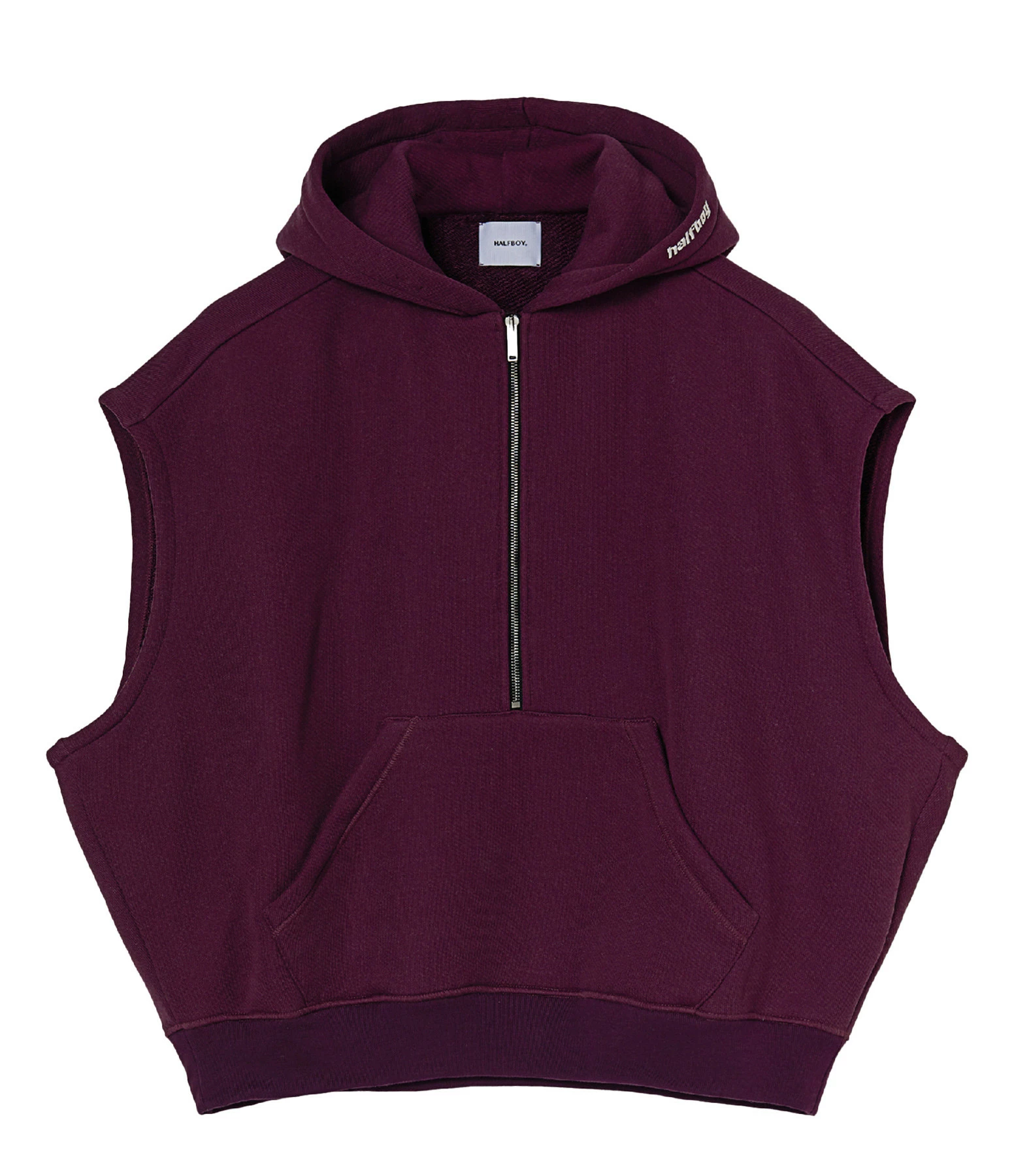HALFBOY Sweatshirt Sans Manches Hoodie Coton Violet