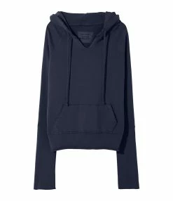 NILI LOTAN Sweatshirt Hoodie Janie Coton Bleu Marine