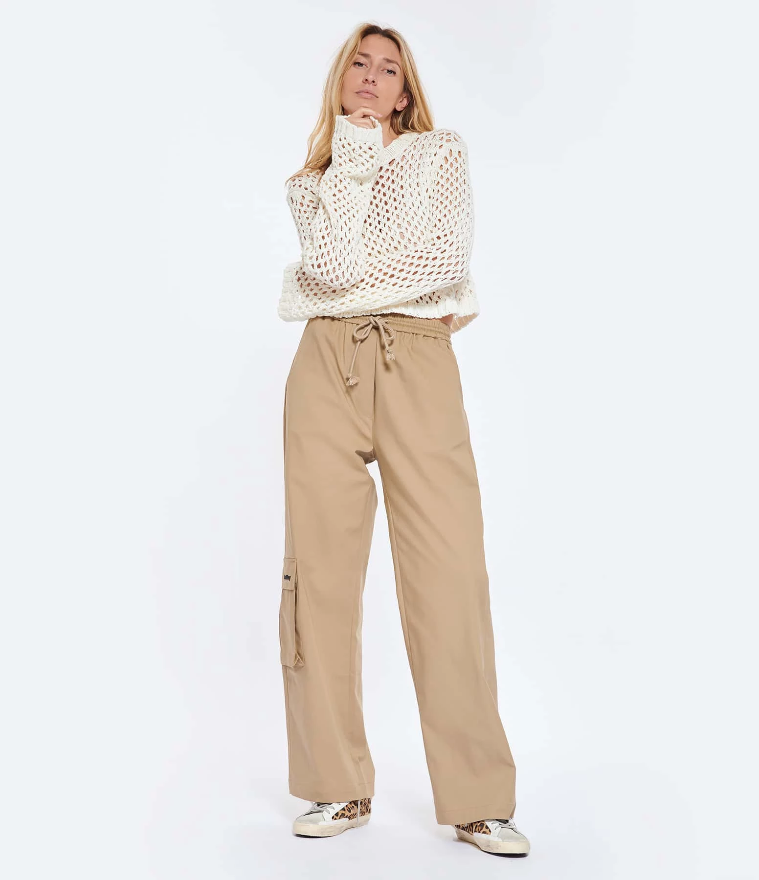 HALFBOY Pantalon Coton Beige – Image 2