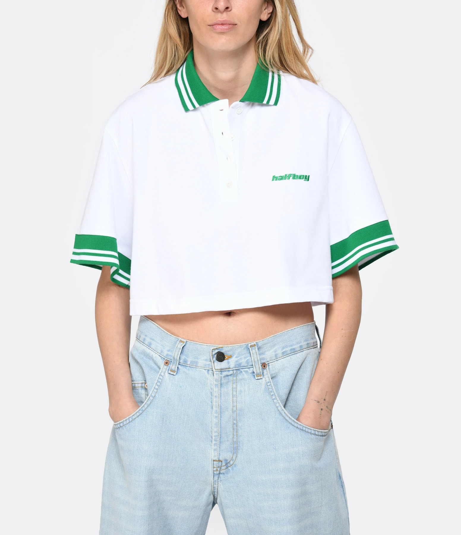 HALFBOY Polo Coton Blanc – Image 2