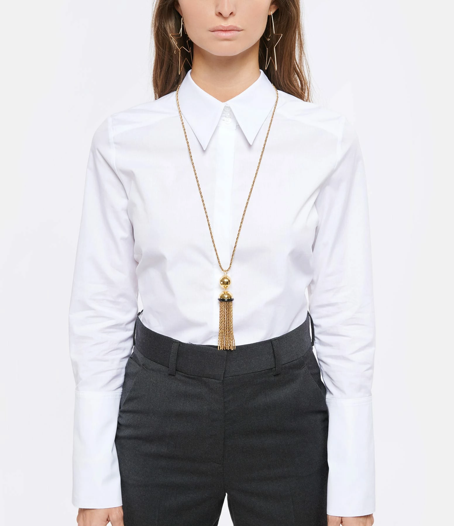 HANA SAN Chemise Fedora Coton Blanc Optique – Image 3