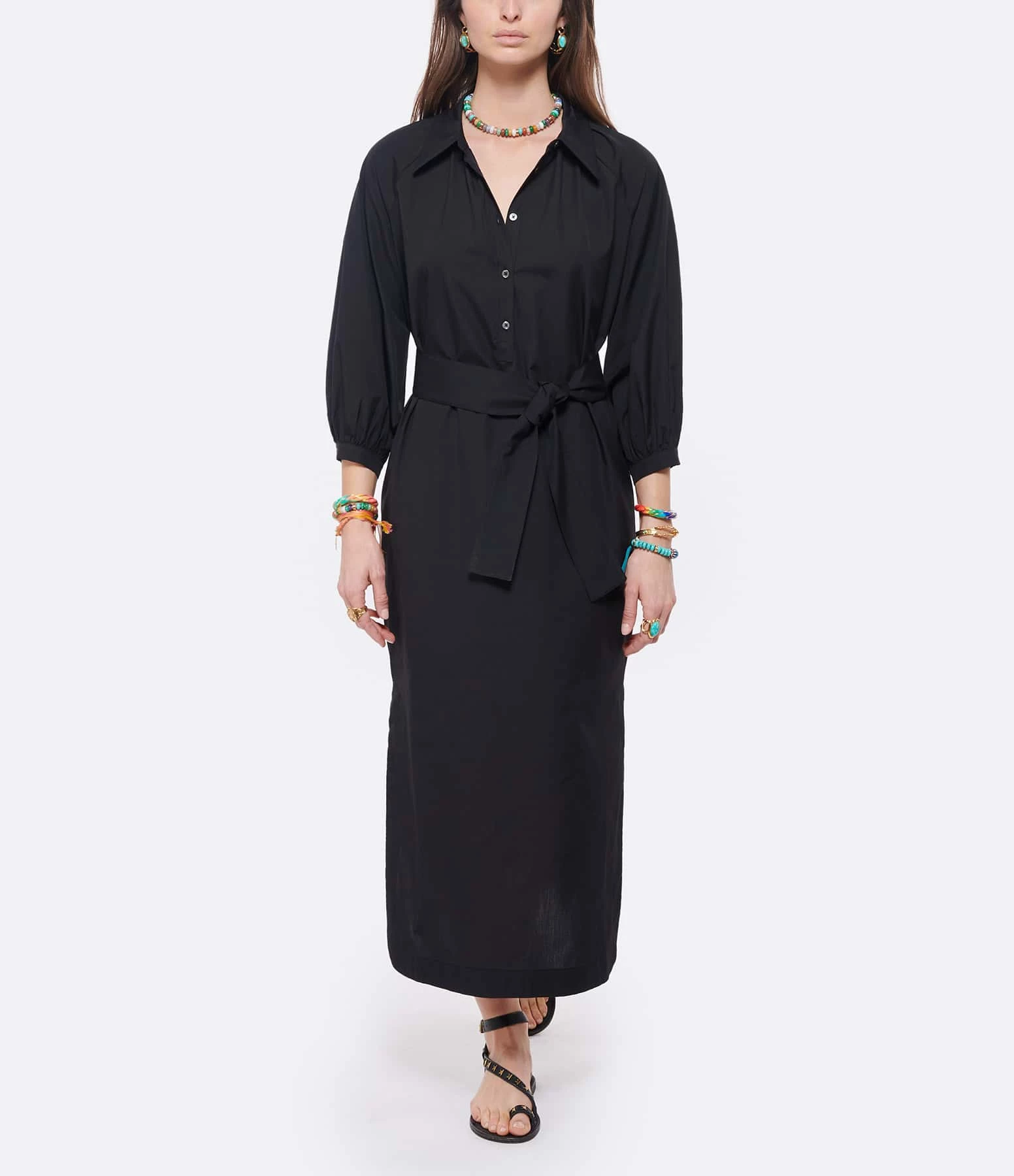 HANA SAN Robe Chemise Penelope Noir – Image 3