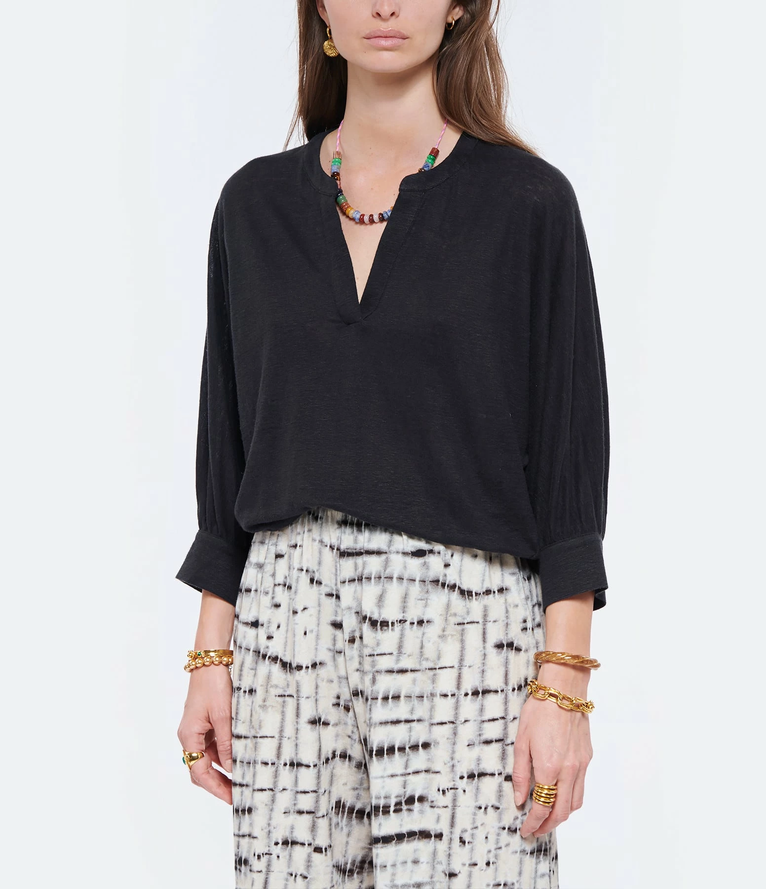 HANA SAN Blouse Lin Aristide Noir – Image 3