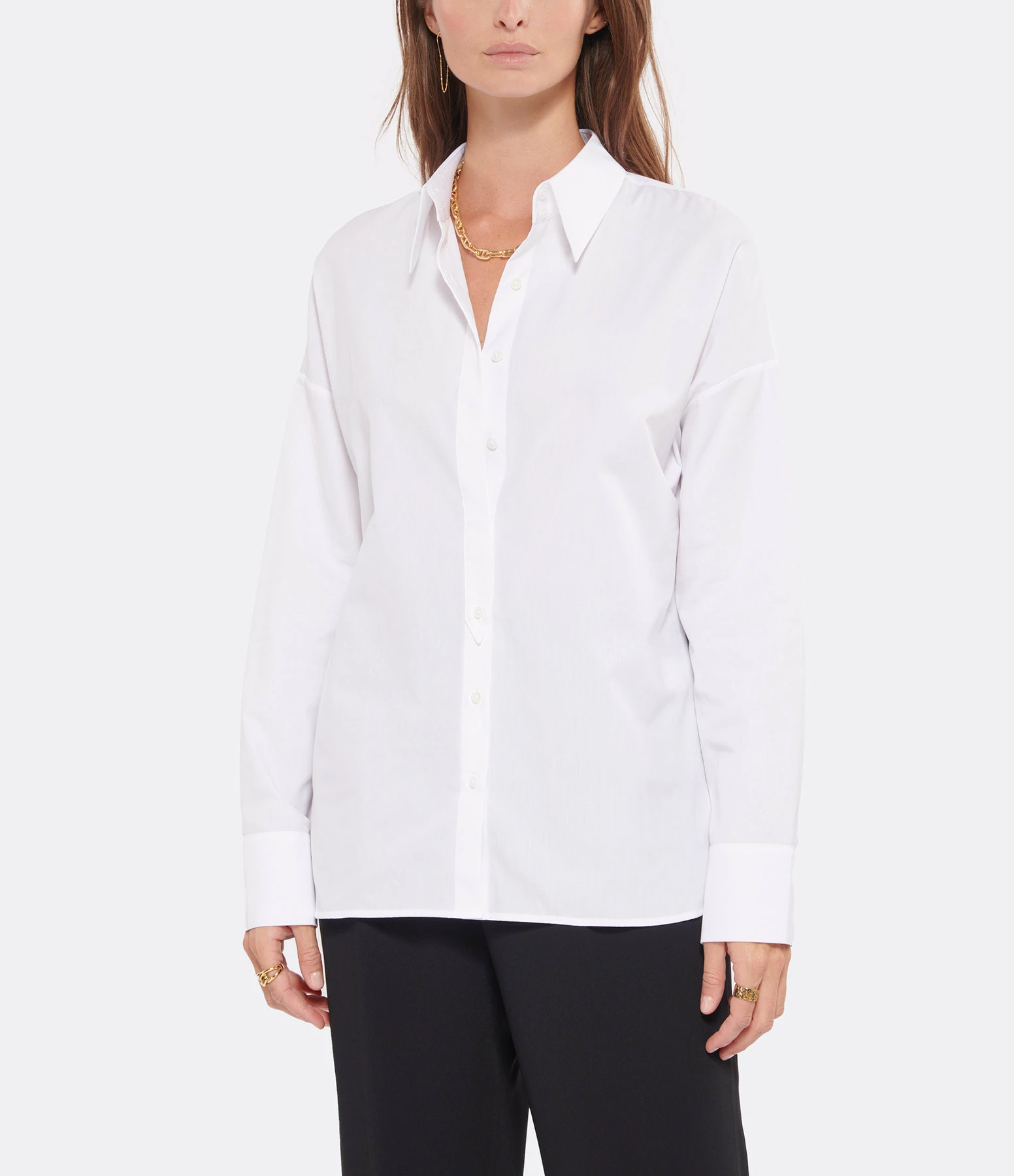 HANA SAN Chemise Bridget Coton Blanc Optique – Image 3