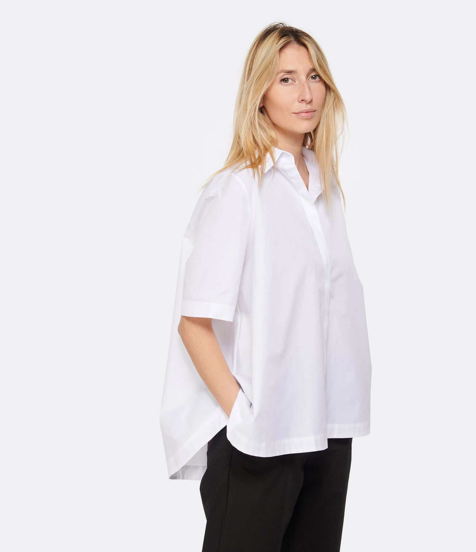 HANA SAN Chemise Bastine Coton Popeline Blanc – Image 3