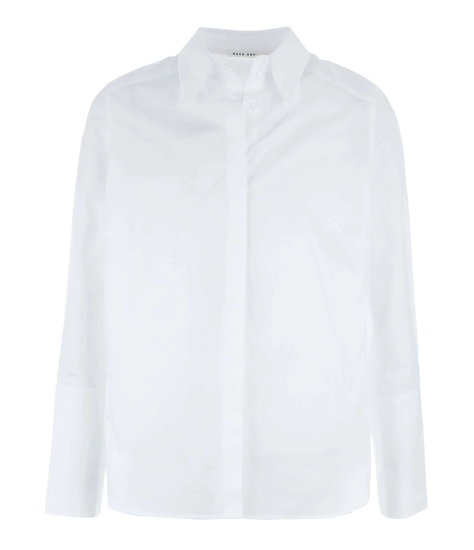 HANA SAN Chemise Fedora Coton Blanc Optique
