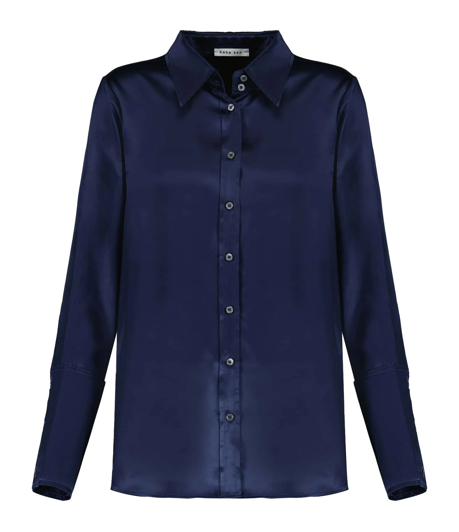 HANA SAN Chemise Nisha Soie Bleu Nuit