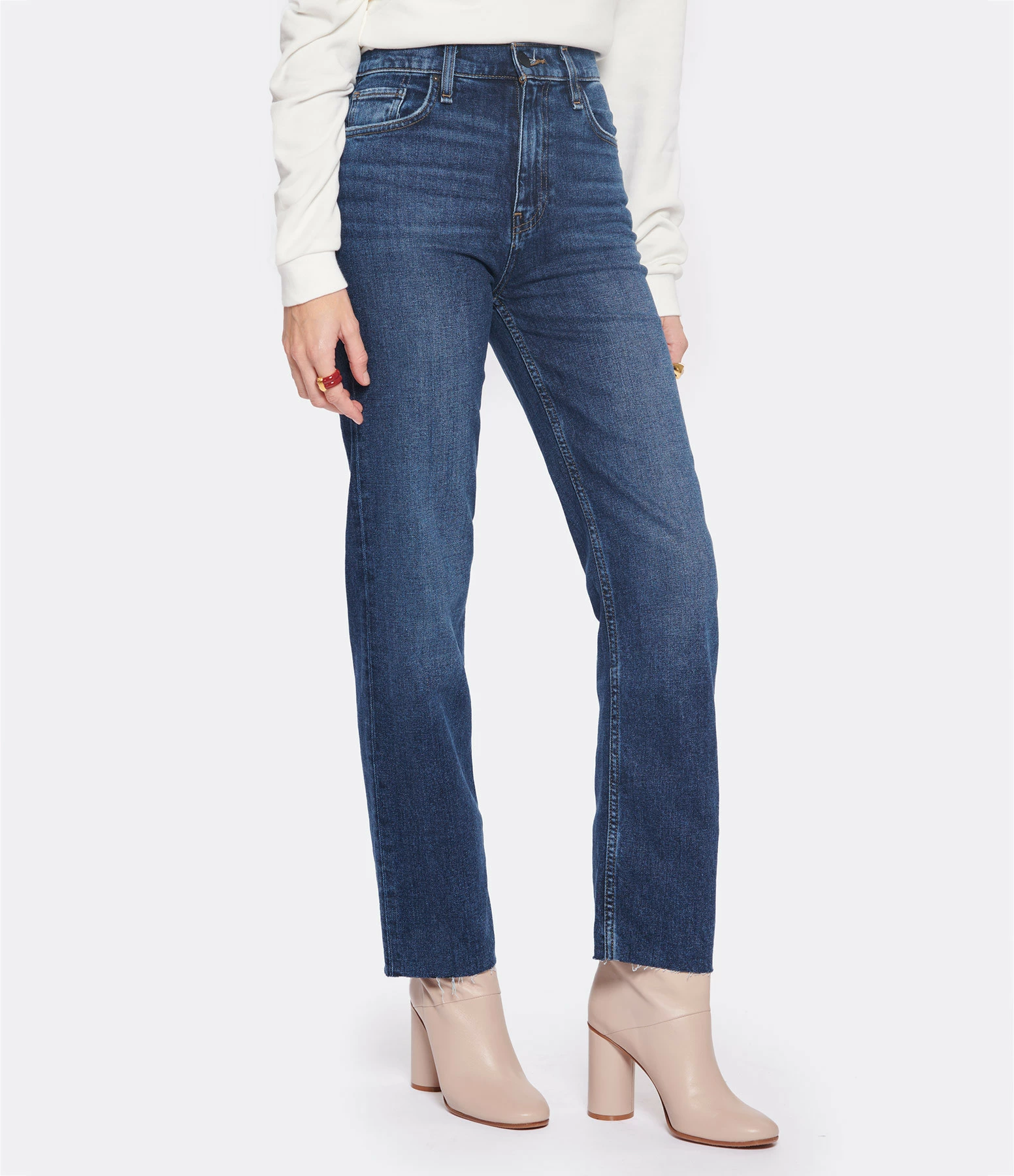 Hudson Jeans Jean Remi High Rise Straight Ankle Bleu Atmosphere – Image 4