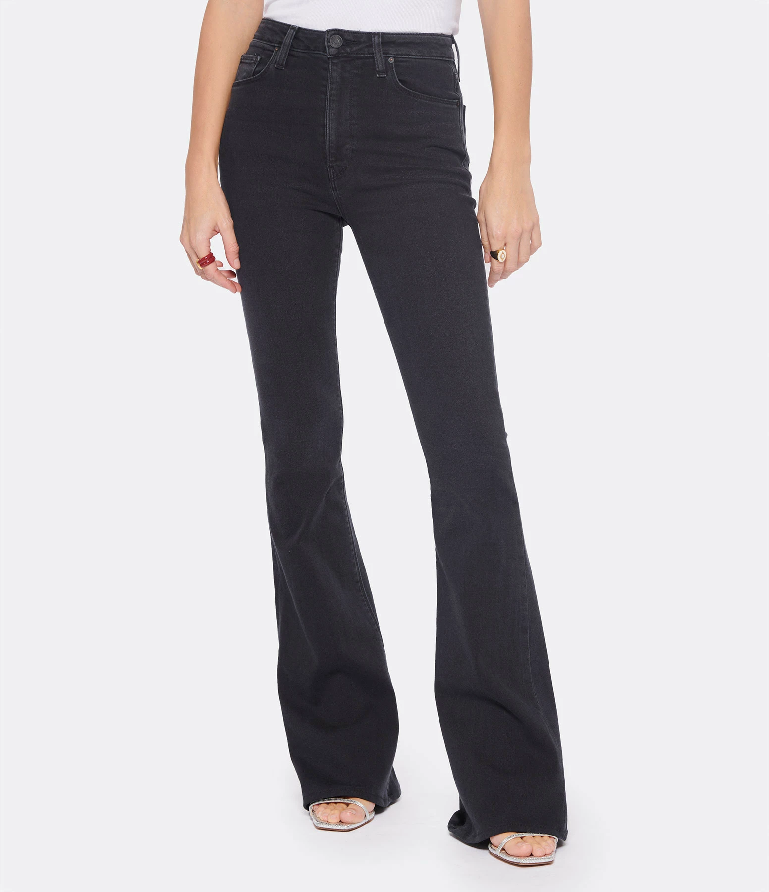 Hudson Jeans Jean Holly High Rise Flare Denim Noir – Image 4