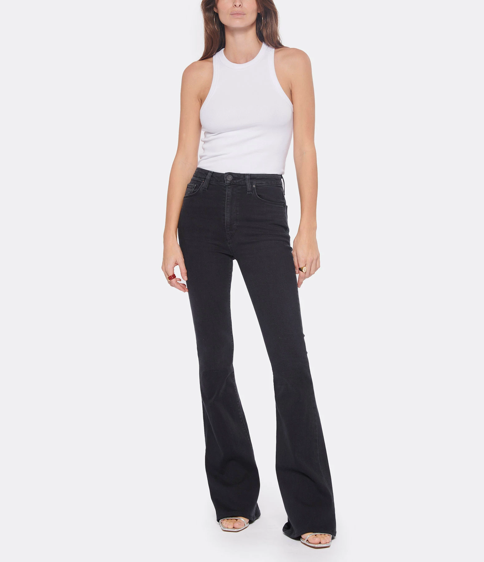Hudson Jeans Jean Holly High Rise Flare Denim Noir – Image 3