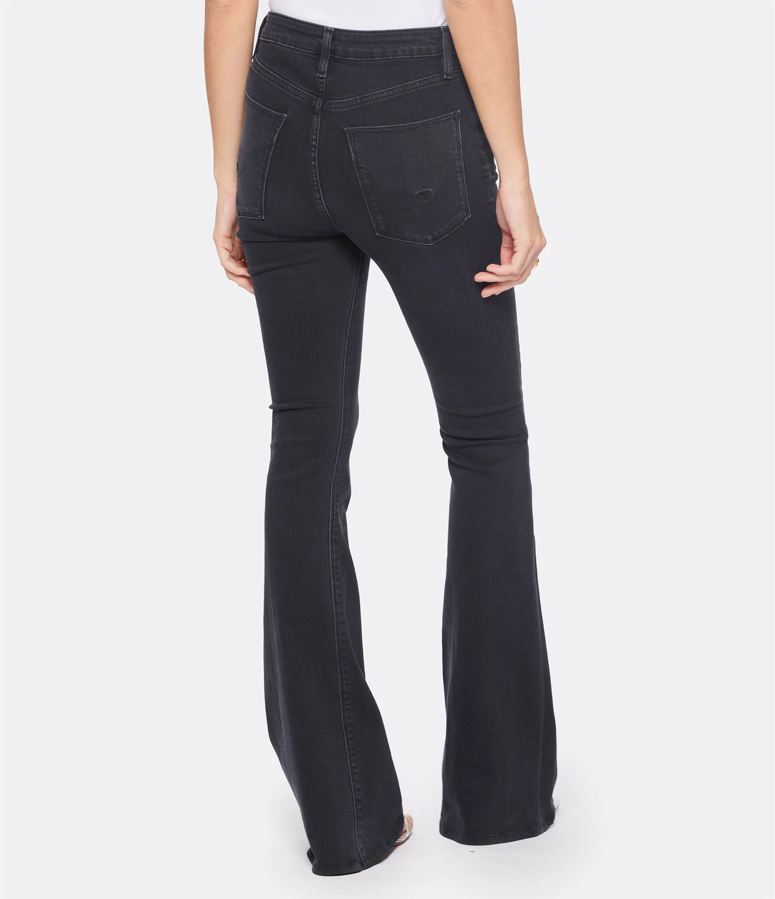 Hudson Jeans Jean Holly High Rise Flare Denim Noir – Image 5
