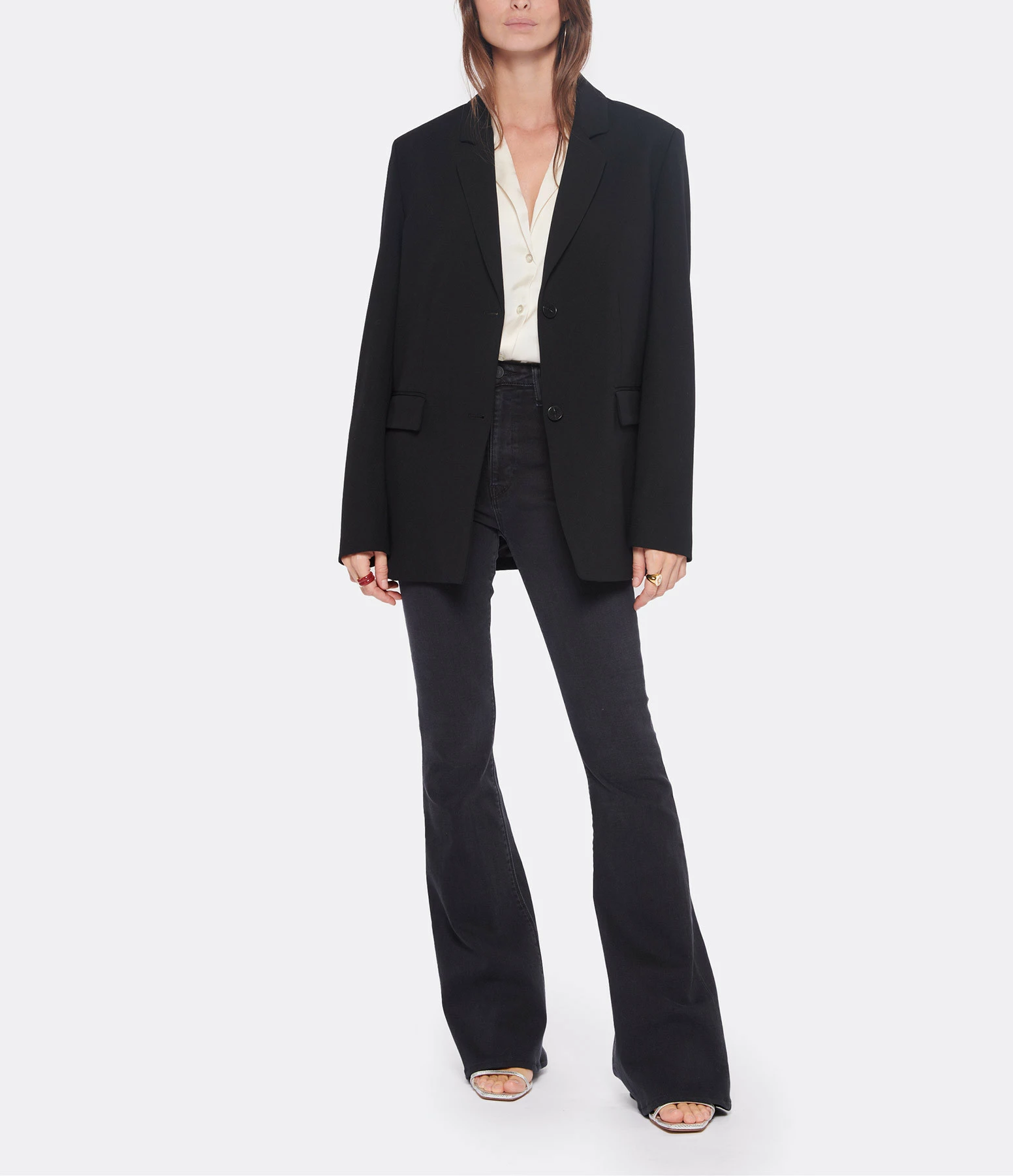 Hudson Jeans Jean Holly High Rise Flare Denim Noir – Image 8